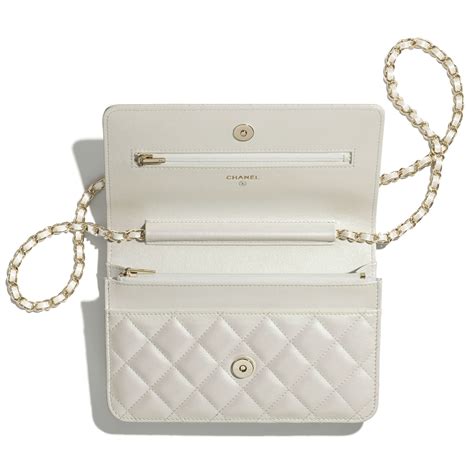 chanel wallet on a chain white|chanel wallet on chain classic.